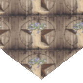 western land cowboy met bijtende schuur- en bosblo tafelkleed (Gekanteld)