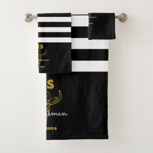 Western land Cowboy Weddenschap Monogram Groomsmen Bad Handdoek