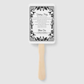 Western Land Cowboy Wedding Order of Service Handwaaier (Achterkant)