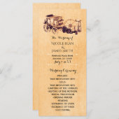 Western  Land Elegant Bruiloft Programma (Voorkant / Achterkant)