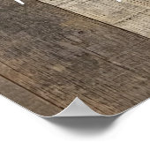 western land grijze bruinhout poster (Hoek)