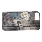 western land met bijtende houtcowboylaarzen Case-Mate iPhone case (Achterkant (Horizontaal))