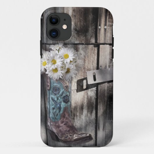 Western land met schoorsteenhoutcowboy Case-Mate iPhone case (Achterkant)