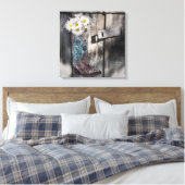 Western land met schuurhout canvas afdruk (Insitu (Slaapkamer))