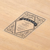  Western Land QR Code Rustieke Bruiloft Acryl Uitnodigingen (Laagn)