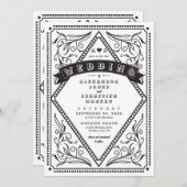 Western Land QR Code Rustieke Bruiloft Kaart (Voorkant / Achterkant)