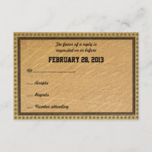 Western land Rodeo Wedding RSVP-kaarten