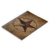 Western land rustieke burlap primitieve texasstar notitieboek (Linkerzijde)