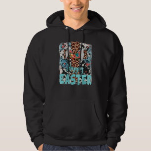 Western Land Serape Luipaard Jesus Cross Happy E Hoodie