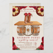 Western land Uitnodiging tot geboorte (Voorkant / Achterkant)