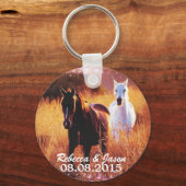 western land: Zonneppaard, bruiloft Sleutelhanger (Voorkant)