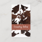 Western landthema-Koe Visitekaartje (Voorkant)