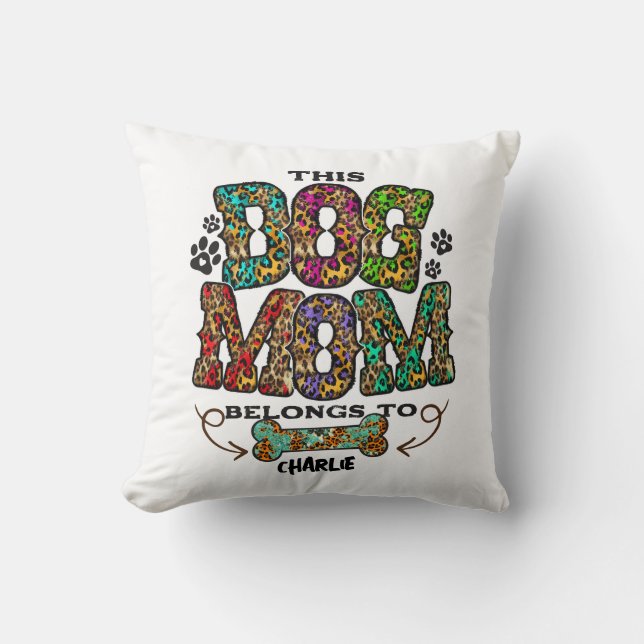 Western leopard Patch Pattern Dog Mam Bone Pet Kussen (Voorkant)