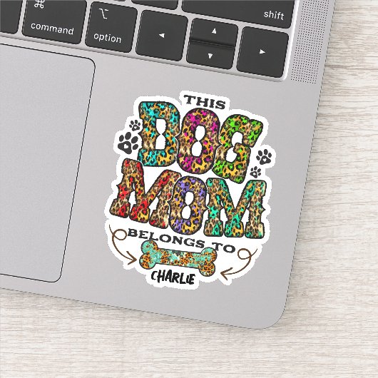 Western leopard Patch Pattern Dog Mam Bone Pet Sticker (Detail)