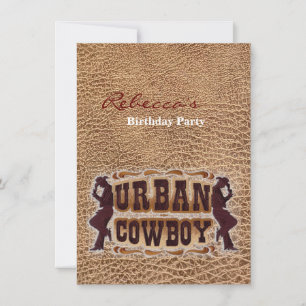 Western leren Stedelijke Cowboy Kaart