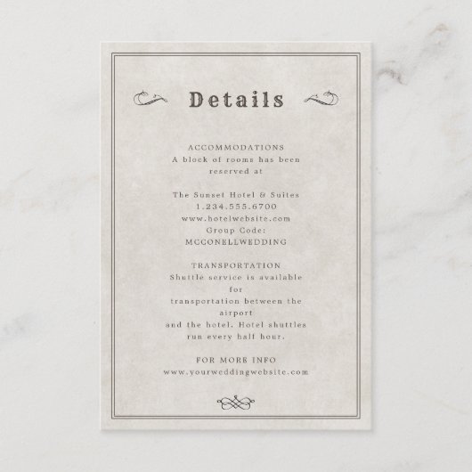 Western longhorn carte de détails mariage (Devant)