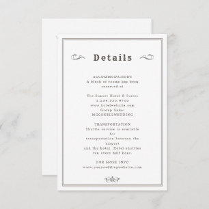 Western longhorn carte de détails mariage