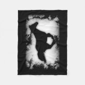 Western-look Galloping Paard Silhouet Fleece Deken (Voorkant)