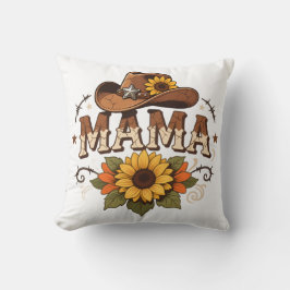 Western Mama Sunflower Cowgirl Design Kussen