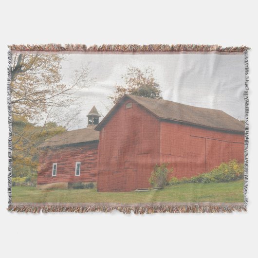 Western Mass Big Red Barn in Autumn Deken (Voorkant)