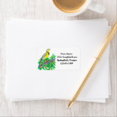 Western Meadowlark Oregon Staat Vogeladres Etiket (Insitu)