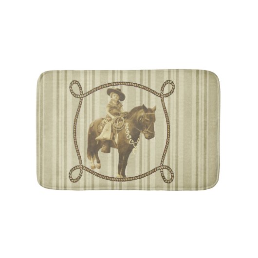 Western  meisje op paardenbont badmat (Voorkant)