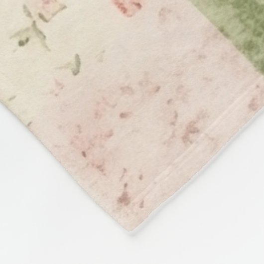 Western Mint Pink Floral Quilt Patterns Fleece Deken (Hoek)