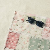 Western Mint Pink Floral Quilt Patterns Strandlaken (In situ)