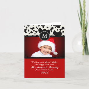 Western Monogram Kerst Kaart