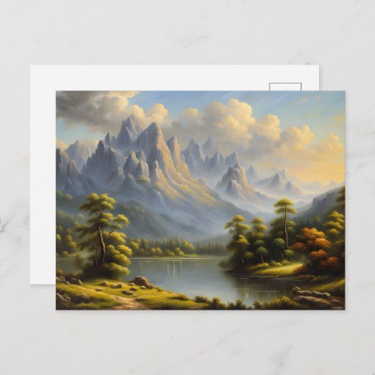 Western Mountains and River Briefkaart (Voorkant / Achterkant)