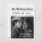Western Newspaper Faire-part de mariage (Devant)