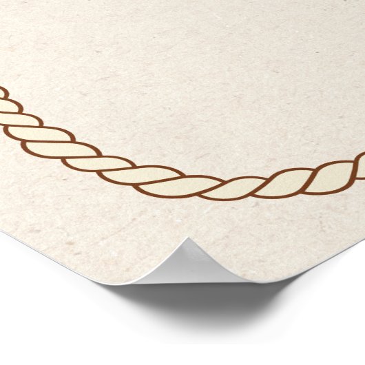 Western Nothing Fancy Just Love Wedding Welcome Poster (Hoek)