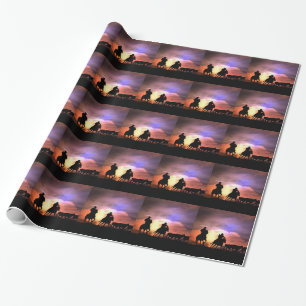 Western omslagpapier voor cowboy cadeaupapier