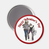 Western Paar Cowboy Cat Magneet (Voorkant / Achterkant)