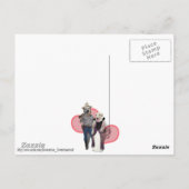 Western paar cowboy hond briefkaart (Achterkant)