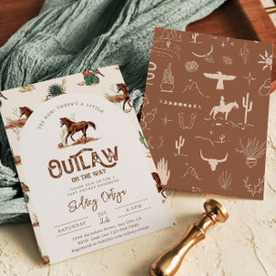 Western Paard Baby shower Uitnodiging