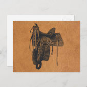  Western paard Briefkaart (Voorkant / Achterkant)