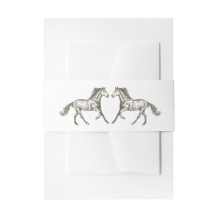 Western paard Land Weddenschap Rustic Brown Uitnodigingen Wikkel