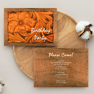 Western paard Saddle Barn Birthday Party Kaart