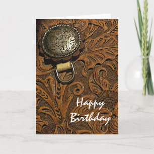 Western paard Zadel Happy Birthday Kaart