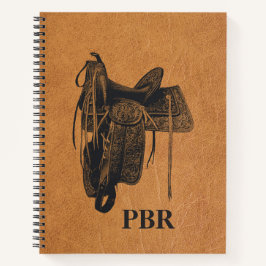  Western paard Zadle Monogram Schets Notitieboek
