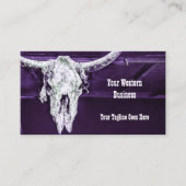 Western Paars Witte Rustige Koe Visitekaartje (Voorkant)