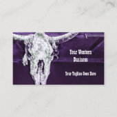 Western Paars Witte Rustige Koe Visitekaartje (Voorkant)