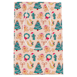 Western Pastel Cowboy Christmas Gift  Medium Cadeauzakje