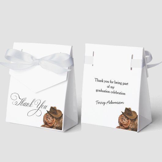 Western Pet en Lasso Afstudeerfeest Bedankdoosjes
