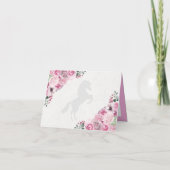 Western Pink Charra Quinceanera Carte de remerciem (Dos)