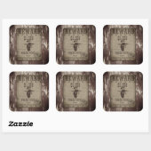 Western Poster belonen Vierkante Sticker (Vel)