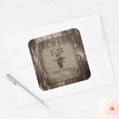 Western Poster belonen Vierkante Sticker (Envelop)