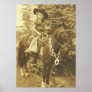 WESTERN POSTER COWGIRL