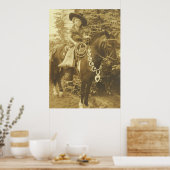 WESTERN POSTER COWGIRL-DRUK (Keuken)